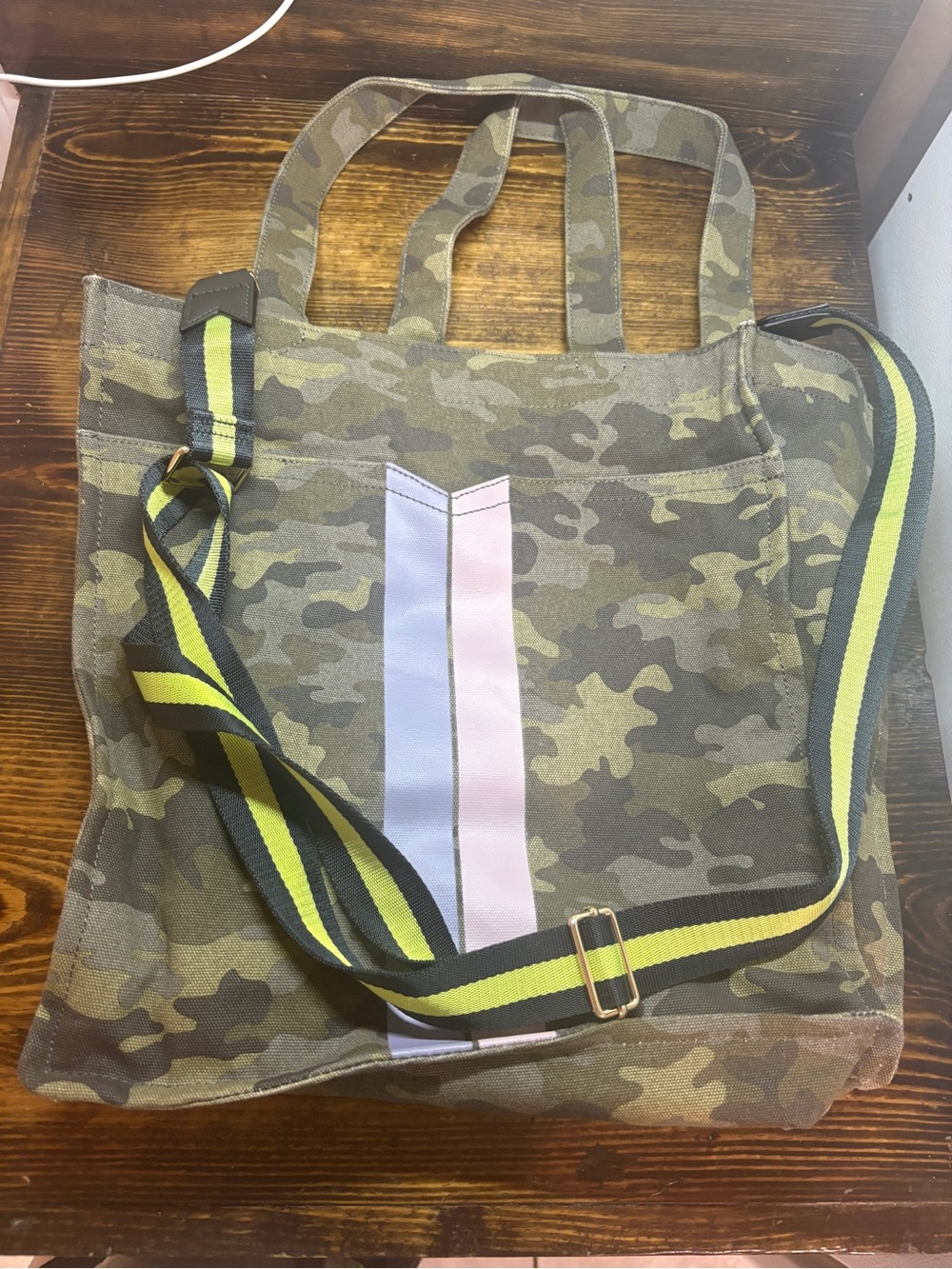 Stella & Dot The Game Changer Camo Tote Bag